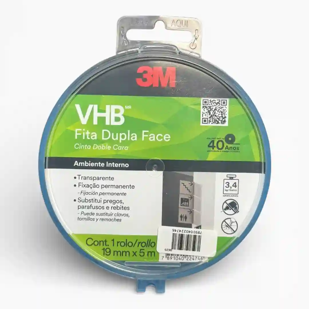 CINTA DOBLE FAZ TRANSPARENTE 3M VHB-01 CINTA DOBLE FAZ TRANSPARENTE 3M VHB - Imagen 1