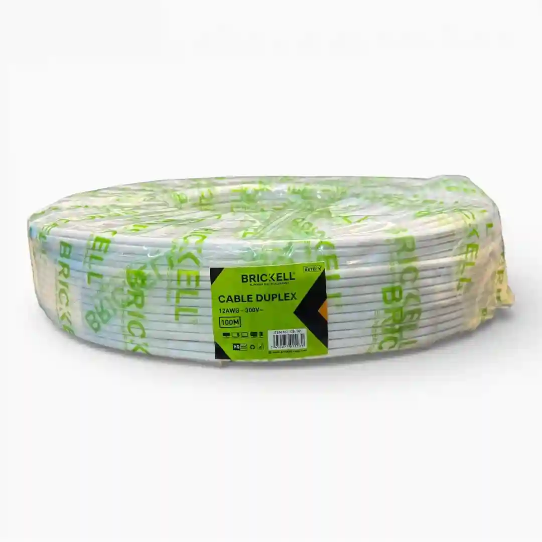 METRO DE CABLE DUPLEX CALIBRE 12 BRICKELL SB-781-01 METRO DE CABLE DUPLEX CALIBRE 12" BRICKELL SB-781 - Imagen 1