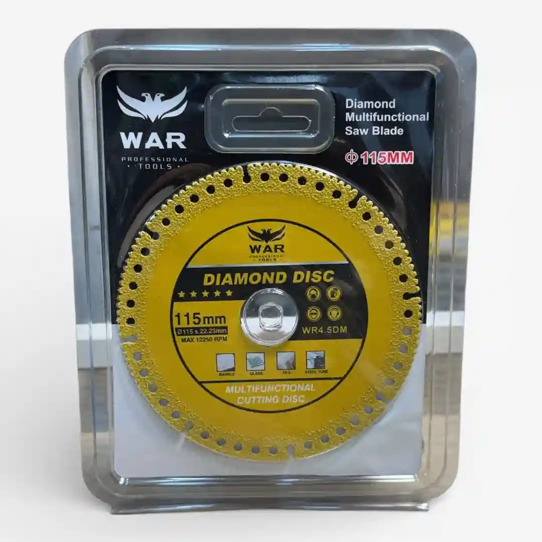 DISCO MULTIFUNCIONAL 4 1-2 WAR (VIDRIO, PORCELANATO, MARMOL, METAL) WR4.5DM-01 DISCO MULTIFUNCIONAL 4 1/2 WAR (VIDRIO, PORCELANATO, MARMOL, METAL) WR4.5DM - Imagen 1