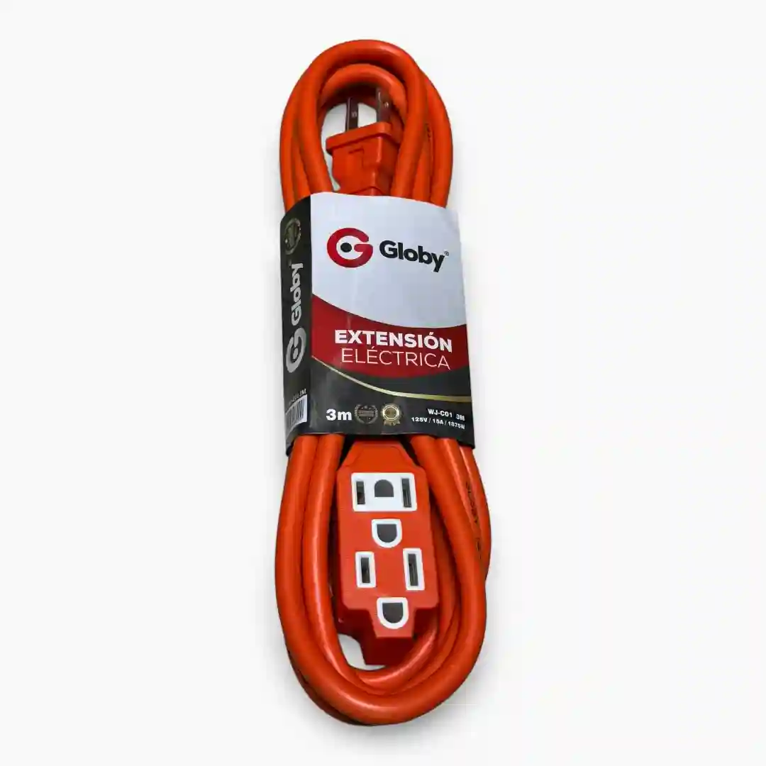 EXTENSIÓN NARANJA GLOBY 3 MTS WJ-C01 3M-01 EXTENSIÓN NARANJA GLOBY 3 MTS WJ-C01 3M - Imagen 1