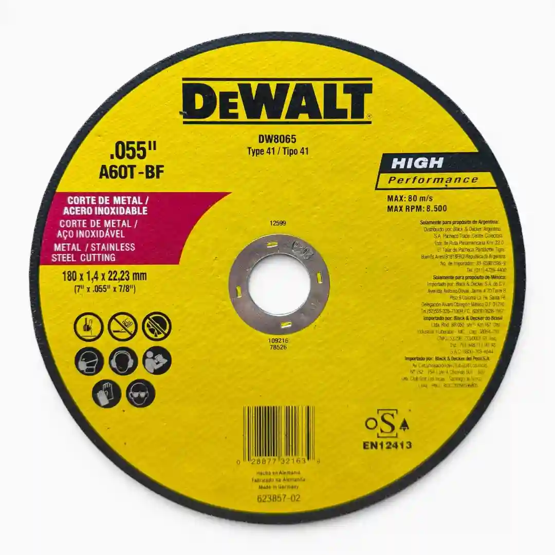 DISCO DE CORTE DEWALT 7-01 DISCO DE CORTE DEWALT 7” - Imagen 1