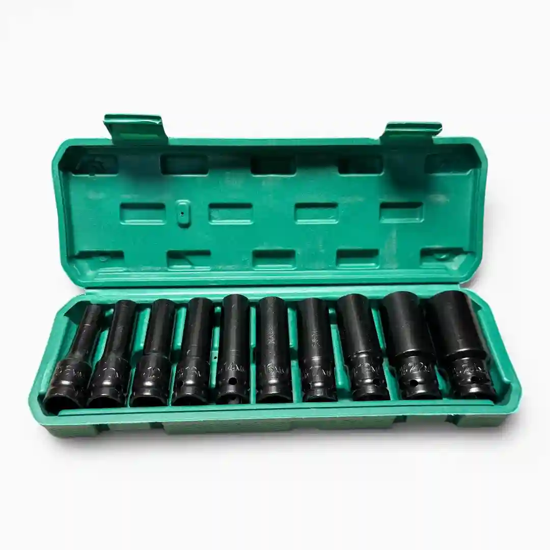 JUEGO DE COPA LARGA DE IMPACTO 1-2 NEGRO X 10PCS BYM-259-01 JUEGO DE COPA LARGA DE IMPACTO 1/2 NEGRO X 10PCS BYM-259 - Imagen 1