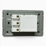 TOMA DOBLE BRICKELL NEGRA CON USB BK-2180 - Imagen 2