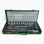 JUEGO DE COPAS CON RACHE 1/2 X 24PCS CON BARBIQUI y/o VOLVEDOR CAJA VERDE METÁLICA GRANDE XINRAN GERMANY XR-24H XR-24W - Imagen 3