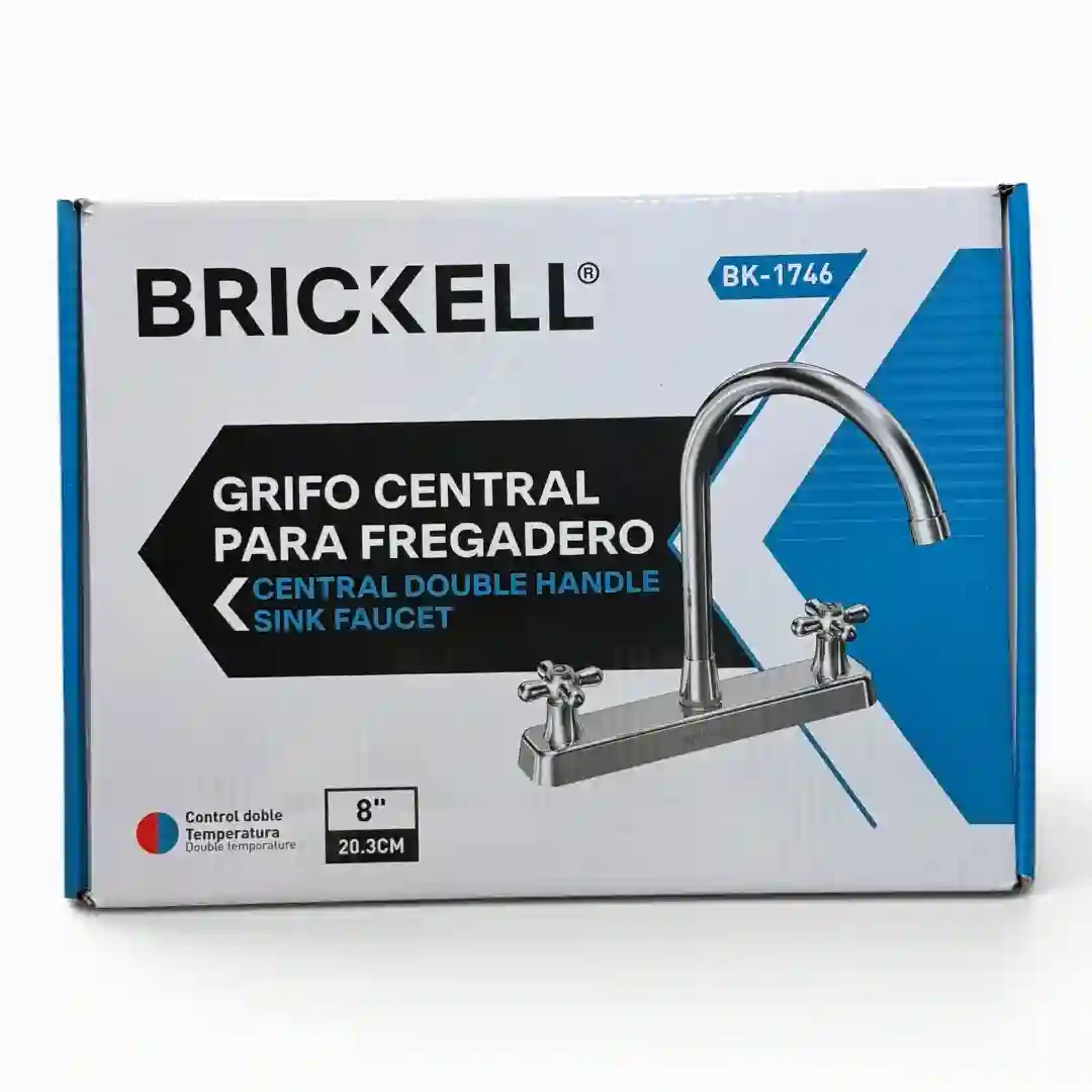MEZCLADOR PARA LAVAPLATOS DOBLE FIJO BRICKELL BK-1746-01 MEZCLADOR PARA LAVAPLATOS DOBLE FIJO BRICKELL BK-1746 - Imagen 1